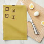 Schlichter, einzigartiger goldener Hintergrund Geschirrtuch (Viertel Falte)