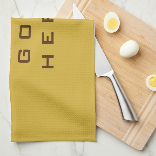 Schlichter, einzigartiger goldener Hintergrund Geschirrtuch (Viertel Falte)