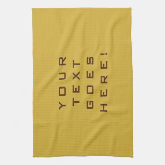 Schlichter, einzigartiger goldener Hintergrund Geschirrtuch (Vertikal)