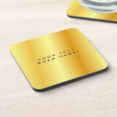 Schlichter, einzigartiger goldener Hintergrund Getränkeuntersetzer (Linke Seite)
