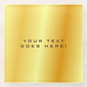 Schlichter, einzigartiger goldener Hintergrund Glasuntersetzer