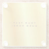 Schlichter, einzigartiger goldener Hintergrund Glasuntersetzer (Rückseite)