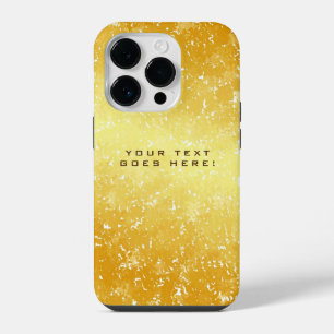 Schlichter, einzigartiger goldener Hintergrund iPhone 14 Pro Hülle
