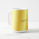 Schlichter, einzigartiger goldener Hintergrund Kaffeetasse (Vorderseite Links)