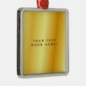 Schlichter, einzigartiger goldener Hintergrund Ornament Aus Metall (Rechts)