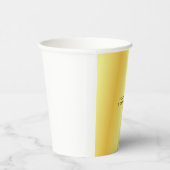 Schlichter, einzigartiger goldener Hintergrund Pappbecher (Rechts)