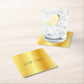 Schlichter, einzigartiger goldener Hintergrund Rechteckiger Pappuntersetzer (Vor Ort)