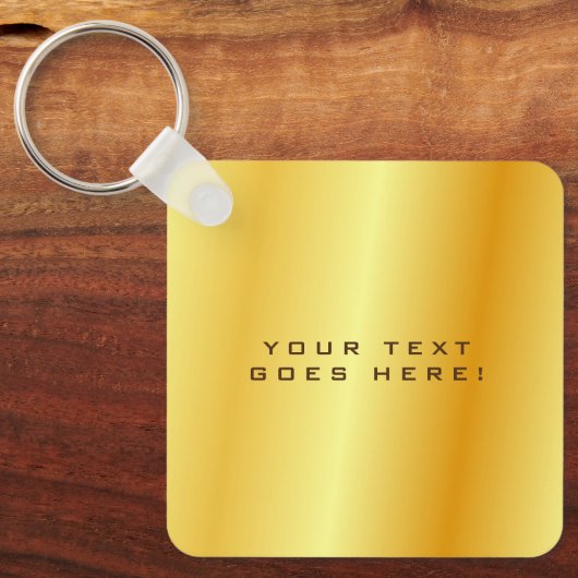 Schlichter, einzigartiger goldener Hintergrund Schlüsselanhänger (Vorderseite)