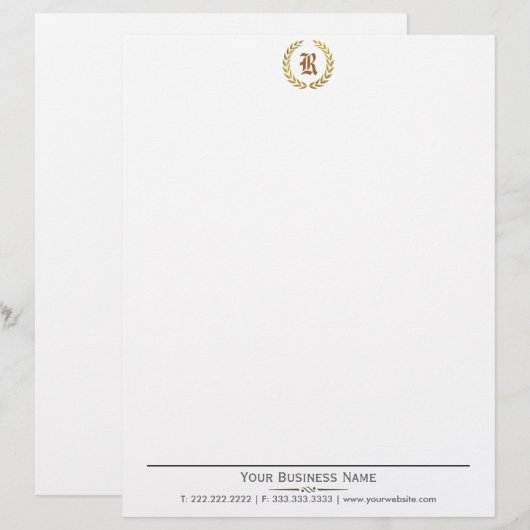 Schlichter eleganter briefkopf (Vorne/Hinten)