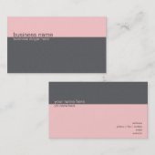 Schlichter eleganter einfacher hellrosa/grauer visitenkarte (Vorne/Hinten)