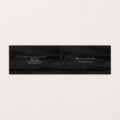 Schlichter, eleganter, grauer Holzhintergrund Mini Visitenkarten (Außenseite Aufgefaltet)