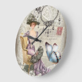 schlichter eleganter Kronleuchter Vintag viktorian Große Wanduhr (Winkel)