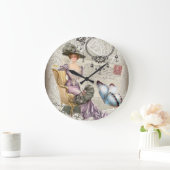 schlichter eleganter Kronleuchter Vintag viktorian Große Wanduhr (Zuhause)