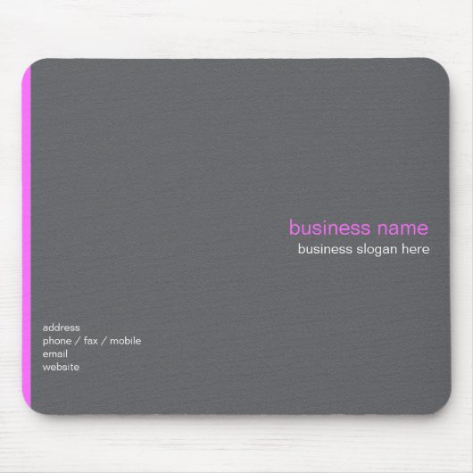 Schlichter eleganter moderner einfacher rosa mousepad (Vorne)