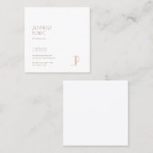 Schlichter eleganter moderner Trendy Quadratische Visitenkarte (Vorne/Hinten)