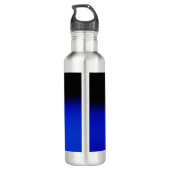 Schlichter eleganter Name Schwarz Minimalistisch Edelstahlflasche (Rückseite)