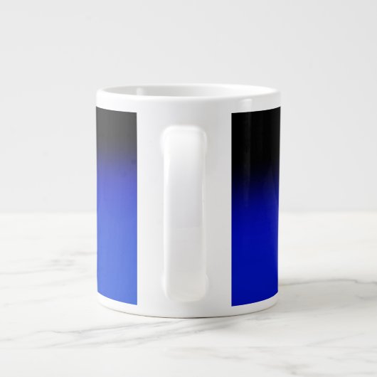 Schlichter eleganter Name Schwarz Minimalistisch Jumbo-Tasse (Rückseite)
