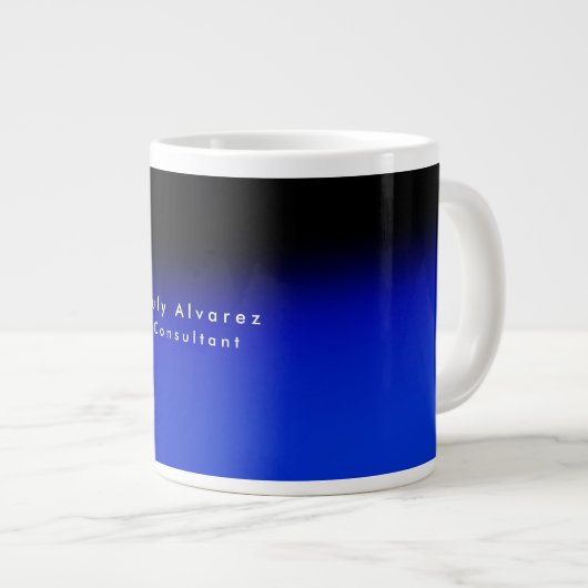 Schlichter eleganter Name Schwarz Minimalistisch Jumbo-Tasse (Vorderseite Rechts)