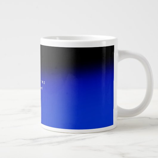 Schlichter eleganter Name Schwarz Minimalistisch Jumbo-Tasse (Rechts)