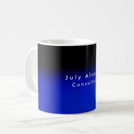 Schlichter eleganter Name Schwarz Minimalistisch Kaffeetasse (Vorderseite Links)