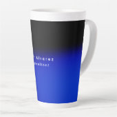 Schlichter eleganter Name Schwarz Minimalistisch Milchtasse (Rechte Ecke)