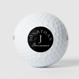 schlichter, eleganter Trauzeuge Schwarz-weiß Golfball