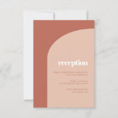 Schlichter Empfang mit Pfirsichpfirsichkarosserie Einladung (Vorderseite)