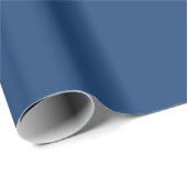 Schlichter Farbton Mitternacht Blau Geschenkpapier (Rolleneckpunkt)