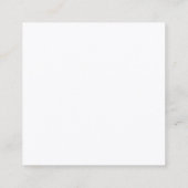 Schlichter, feiner Minimal Modern Blue White Makeu Quadratische Visitenkarte (Rückseite)