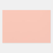 Schlichter, feiner Tropenpfirsich Geschenkpapier Set (Vorderseite)