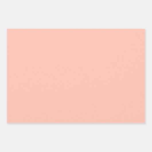 Schlichter, feiner Tropenpfirsich Geschenkpapier Set (Vorderseite)