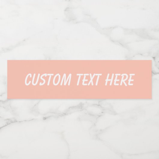 Schlichter, feiner Tropenpfirsich Wasserflaschenetikett (Einzelnes Label)