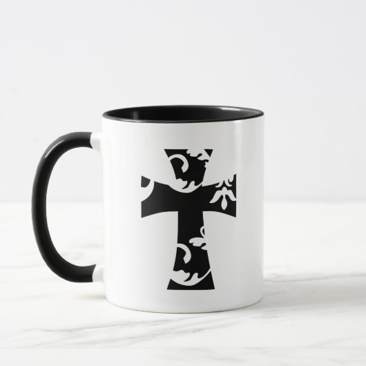 schlichter FLORAL CROSS | Tasse (Links)