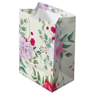 schlichter Frühling elegant floriert Mittlere Geschenktüte