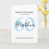 schlichter Geburtstag 60 Bruderkarte. Karte (Gelbe Blume)