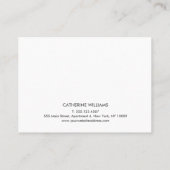 Schlichter Glitzer Augenbrauen-Augenbrauen-Nachsor Visitenkarte (Rückseite)