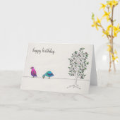 schlichter glücklicher Geburtstag Karte (Gelbe Blume)