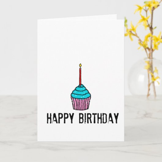 schlichter Glückwunsch zum Geburtstag Karte (Gelbe Blume)