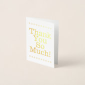 Schlichter Goldfoil: "Vielen Dank!" Karte (Vorderseite)