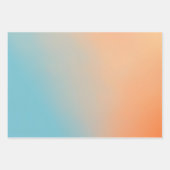 Schlichter Gradient Sky Blue und Orange Geschenkpapier Set (Vorderseite 2)