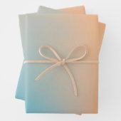 Schlichter Gradient Sky Blue und Orange Geschenkpapier Set (Beispiel)