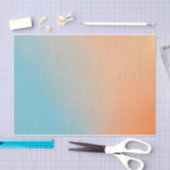 Schlichter Gradient Sky Blue und Orange Seidenpapier (Handwerk)