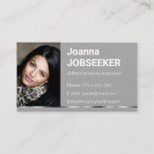 Schlichter Grauer klassischer Jobsucher Minimaler  Visitenkarte (Vorderseite)