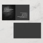Schlichter grauer Leder Moderne Creative Business  Visitenkarte (Vorne/Hinten)