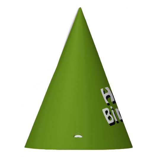 Schlichter Grüner Geburtstag Partyhütchen (Links)