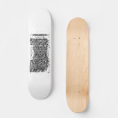 Schlichter "Heart Sutra Shakyo" Deck Skateboard (Vorderseite)