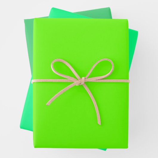 Schlichter, heller Frühling UFO Grüne Schattierung Geschenkpapier Set (Beispiel)