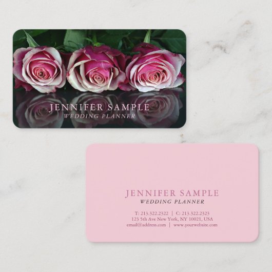 Schlichter Hochzeits-Planer-modernes berufliches Visitenkarte (Vorne/Hinten)