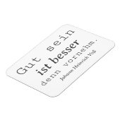 Schlichter Johann Heinrich Voss Zitat Gut sein Magnet (Linke Seite)