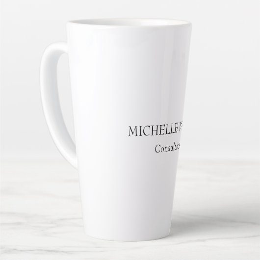 Schlichter klassischer Minimalistischer Berufliche Milchtasse (Linke Ecke)